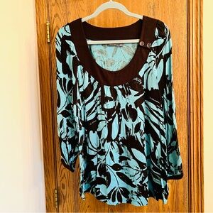 Apt 9 1X Brown & Blue Shirt